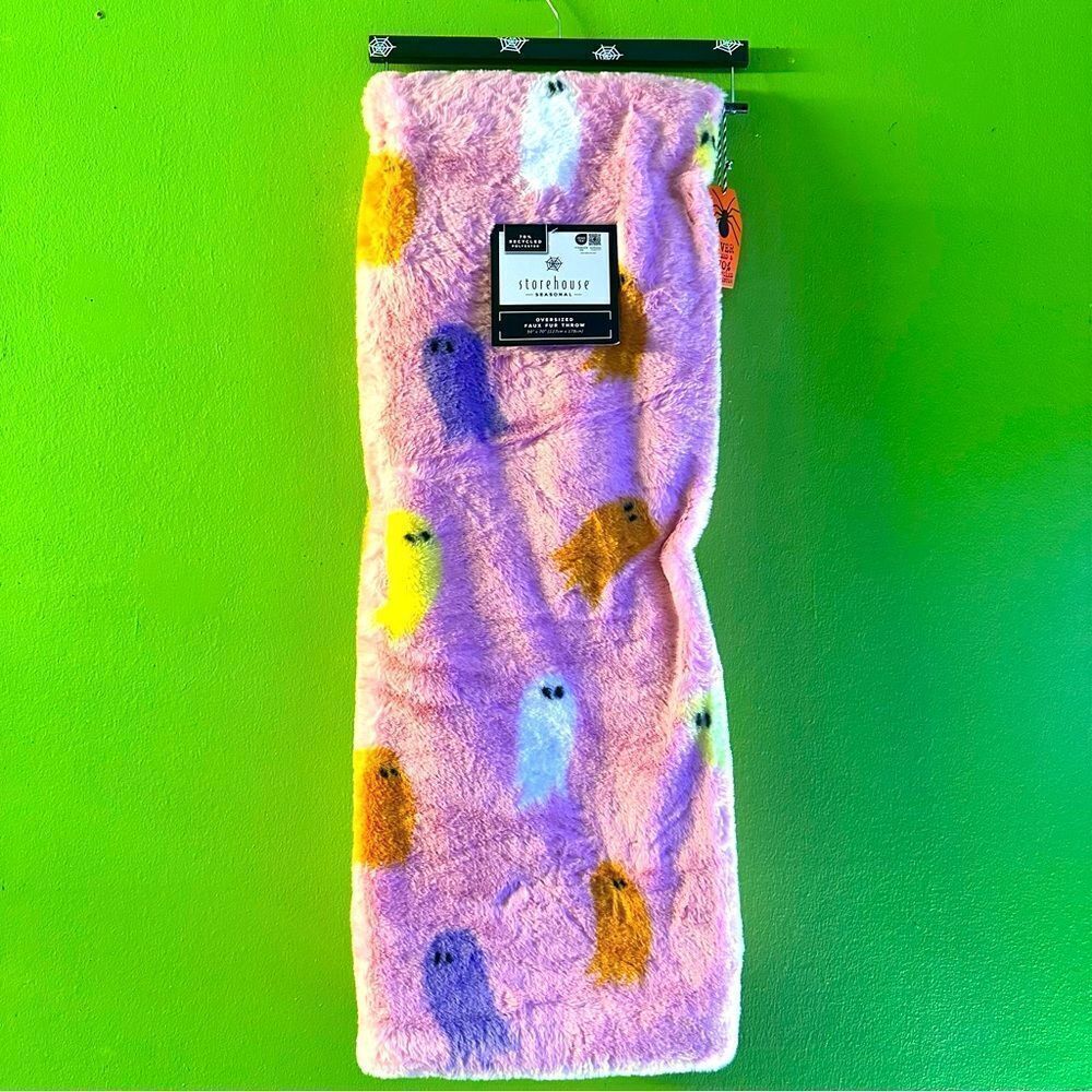 Halloween GHOSTS faux fur Throw Oversized Blanket